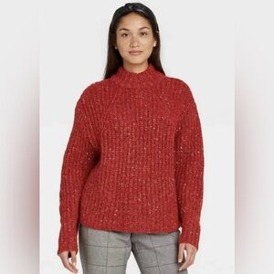 A New Day Fleckled Mock Turtleneck Pull Over Sweater. Size XL